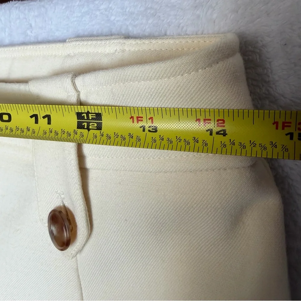 Sezane Yves Trousers Ecru Cream Sz 38 US 6 Wide Leg Long Pant Wool Blend READ - Picture 5 of 16